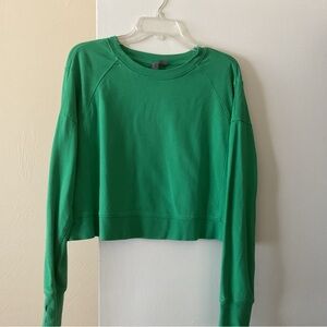 Sweaty Betty Vibrant Green Crew Neck Sweater